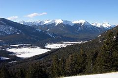 05 Vermillion Lakes with Sundance Peak, Mount Howard Douglas and Eagle Mountain From Viewpoint on Mount Norquay Road In Winter